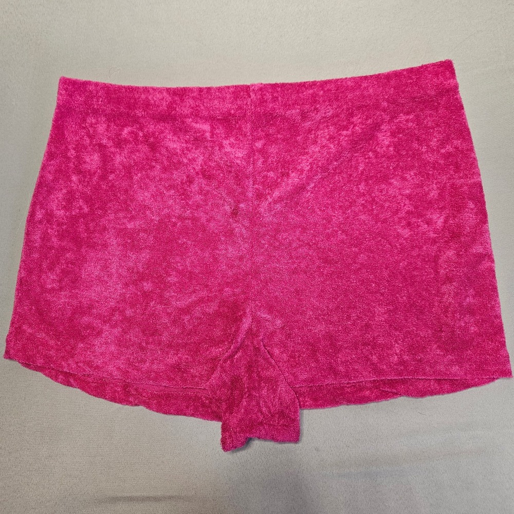 Vintage 70s Sears Terry Cloth Bootie Shorts Womens Medium 12/14 Pink Groovy